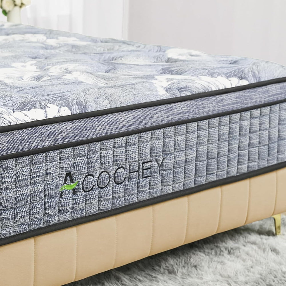 Mattress 10.6 Inch Memory Foam Sprung Hybrid 7-Zone