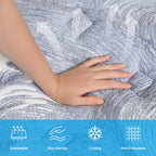 Mattress 10.6 Inch Memory Foam Sprung Hybrid 7-Zone