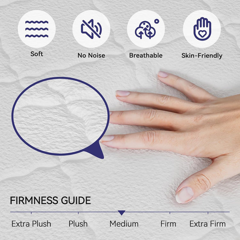 Mattress 10" Extra Thick Memory Foam Pocket Sprung