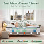 Mattress 10" Hybrid Memory Foam Pocket Sprung