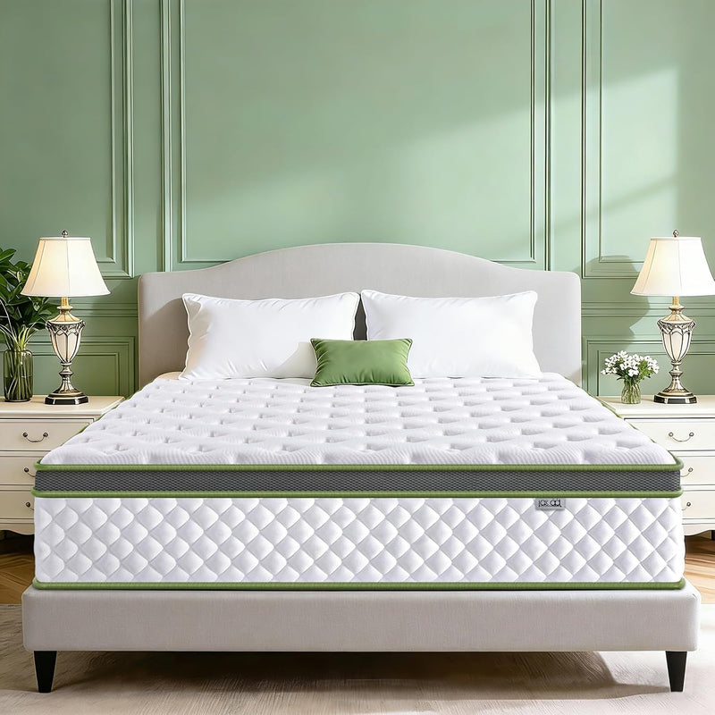 Mattress 10" Hybrid Memory Foam Pocket Sprung Breathable