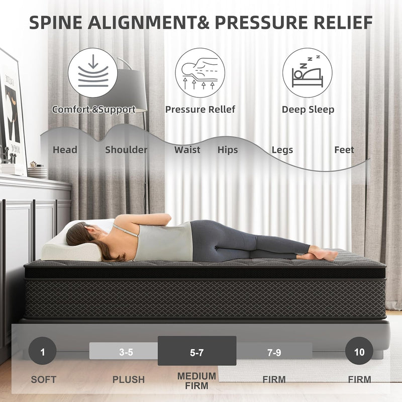 Mattress 10 in Hybrid Medium Firm