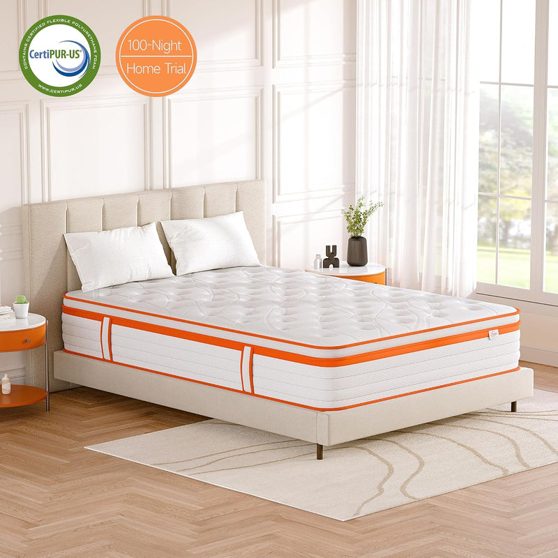 Mattress 10 Inch Memory Foam 7 Zone Support