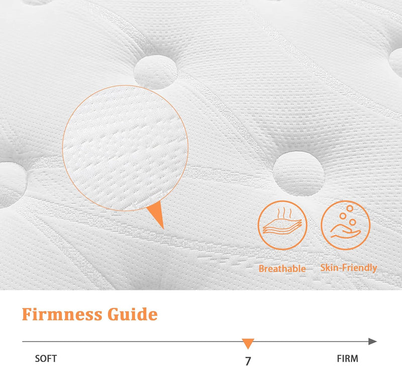 Mattress 10 Inch Memory Foam 7 Zone Support