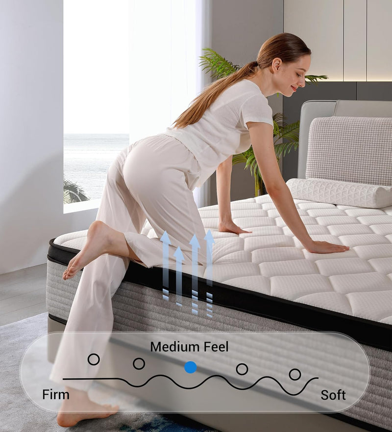Mattress 10 Inch Gel Memory Foam 7 Zone