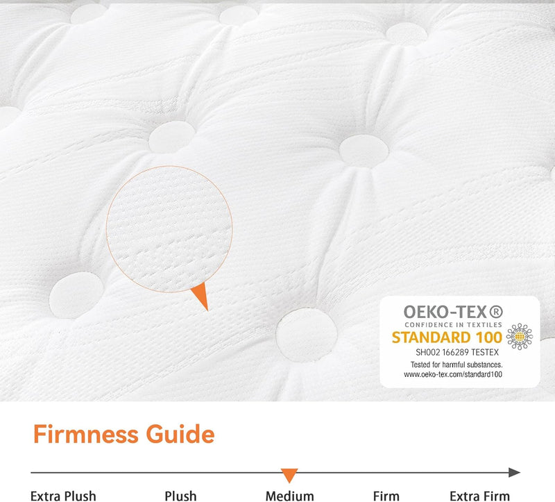 Mattress 10 Inch Memory Foam 7 Zone Support