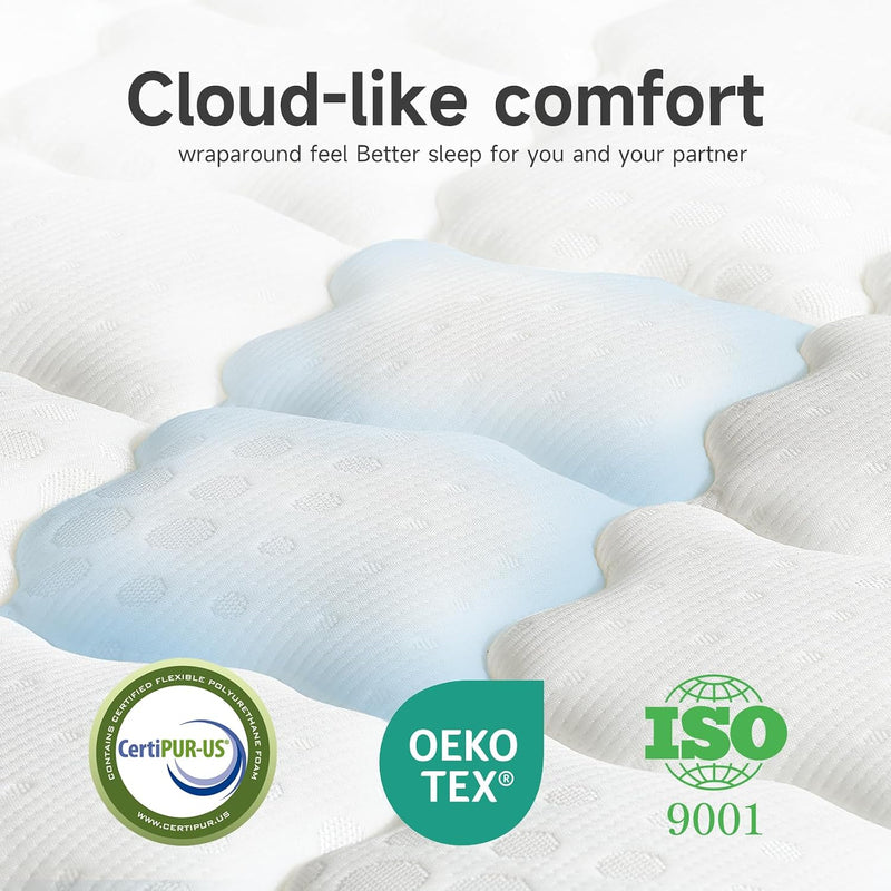 Mattress 10.2 Inch with Breathable Foam and Pocket