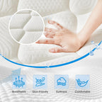 Mattress 10 Inch Hybrid with Breathable Memory Foam