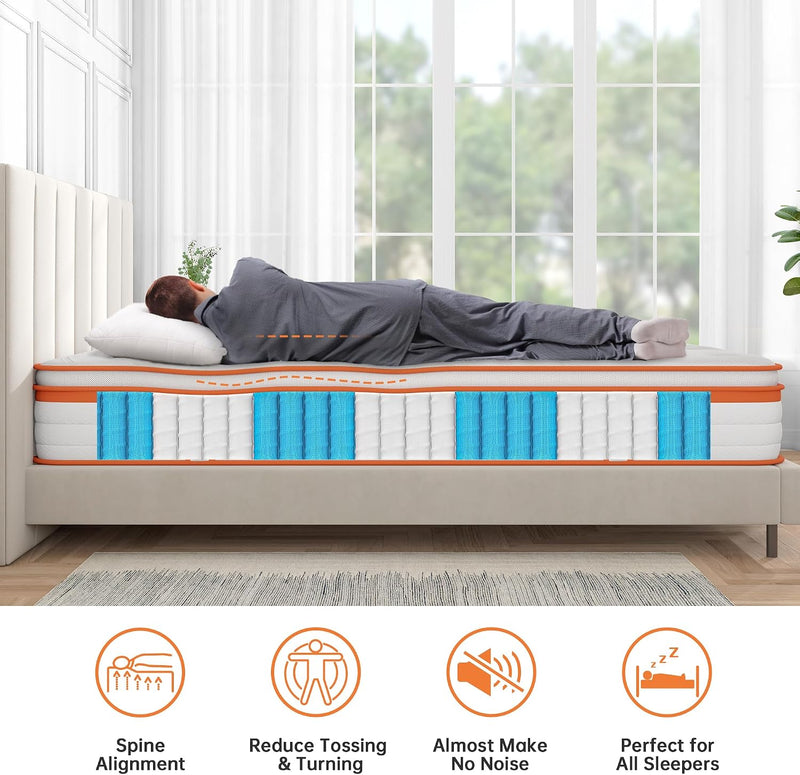 Mattress 10 Inch Memory Foam 7 Zone Support