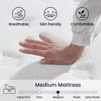 Mattress 10 Inch Memory Foam Hybrid Medium Firm