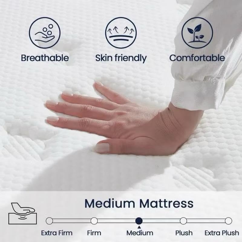 Mattress 10 Inch Memory Foam Hybrid Medium Firm