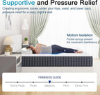 Mattress 10 Inch Memory Foam Hybrid Medium Firm