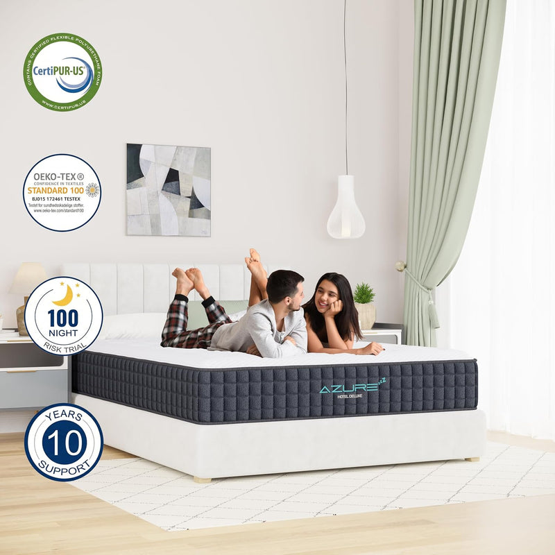 Mattress 10 Inch Memory Foam Hybrid Medium Firm