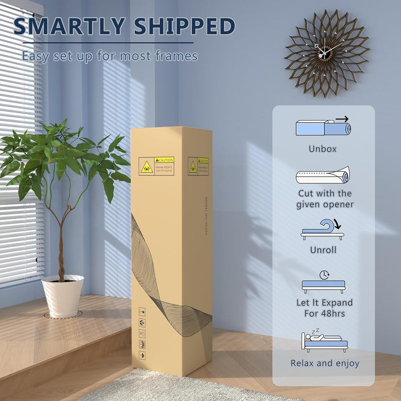 Mattress 10 Inch Memory Foam Sprung 7-Zone Orthopaedic
