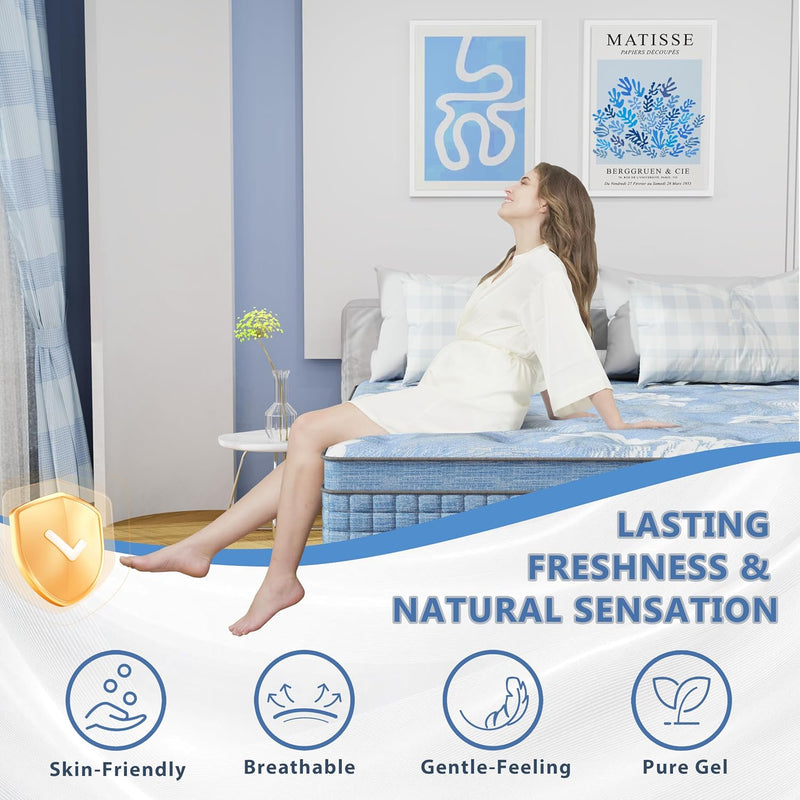 Mattress 10 Inch Memory Foam Sprung 7-Zone Orthopaedic