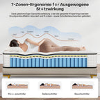 Mattress 10 Inch with Memory Foam 7 Zone