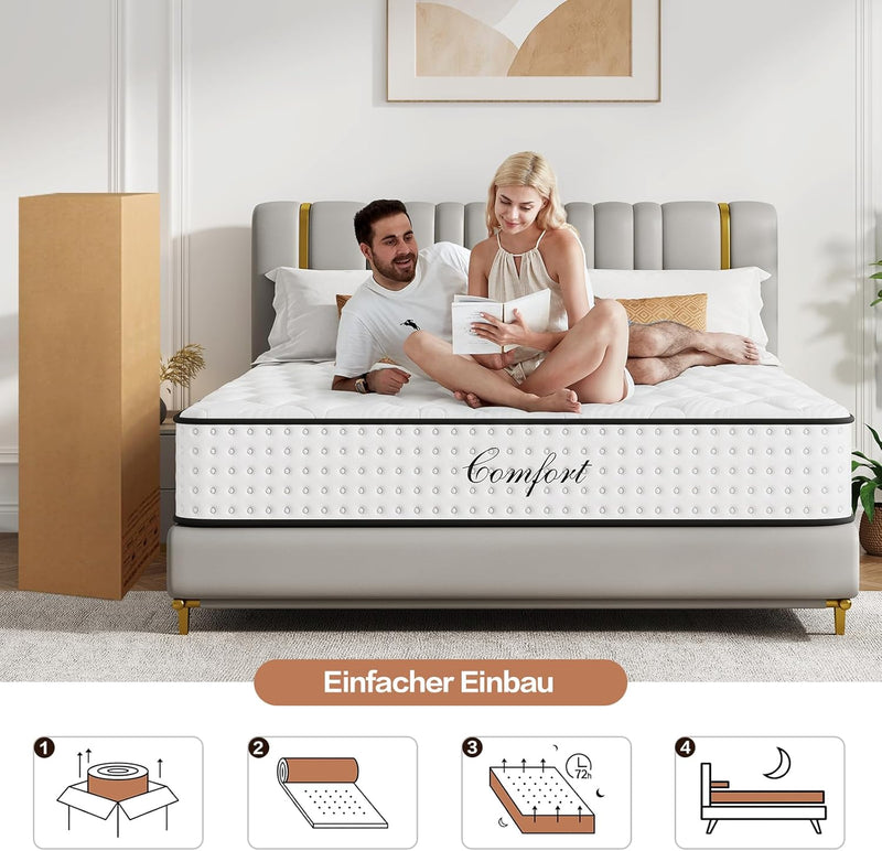 Mattress 10 Inch with Memory Foam 7 Zone