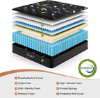 Mattress 10 Inch with Memory Foam 7 Zone
