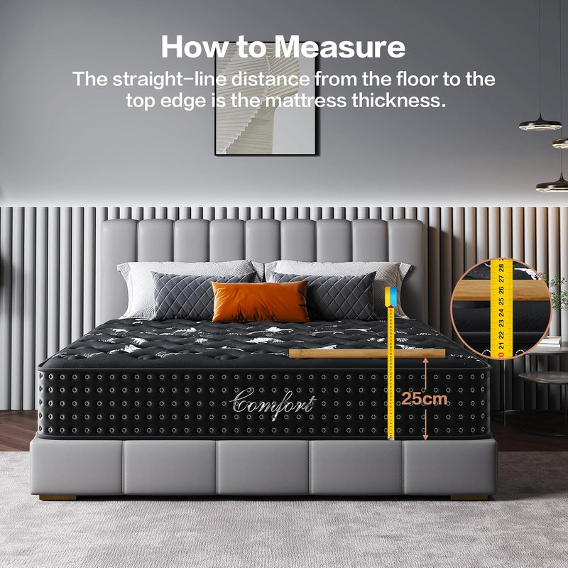Mattress 10 Inch with Memory Foam 7 Zone