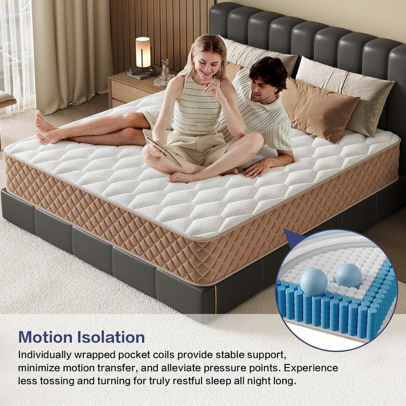 Mattress 10 Inch with Memory Foam 7 Zone