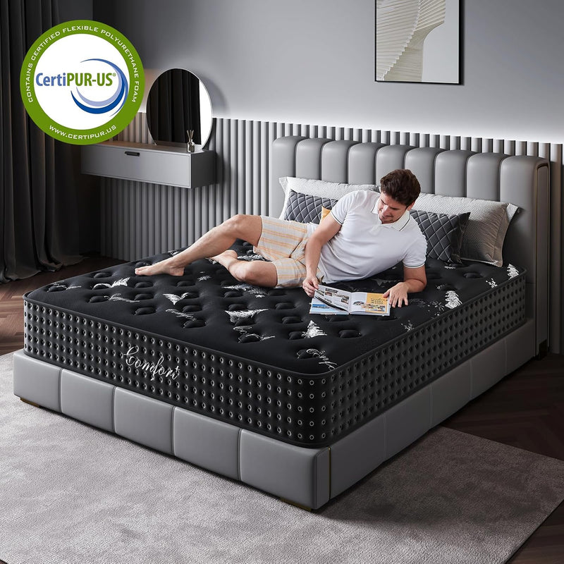 Mattress 10 Inch with Memory Foam 7 Zone