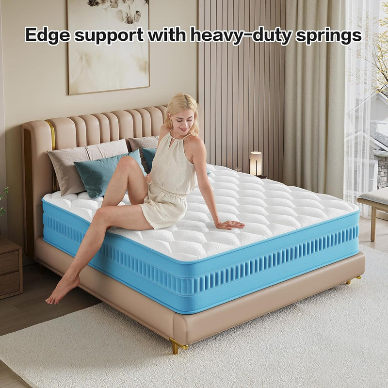 Mattress 10 Inch with Memory Foam 7 Zone