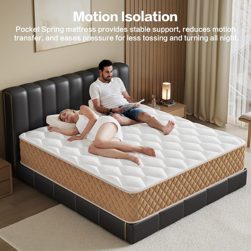Mattress 10 Inch with Memory Foam 7 Zone