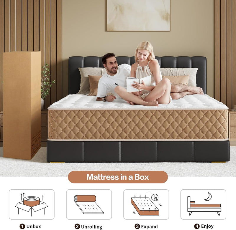 Mattress 10 Inch with Memory Foam 7 Zone