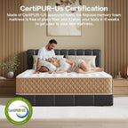 Mattress 10 Inch with Memory Foam 7 Zone