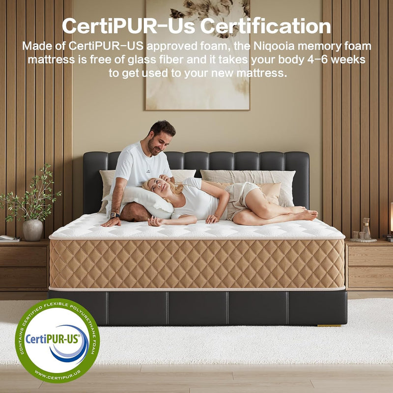 Mattress 10 Inch with Memory Foam 7 Zone