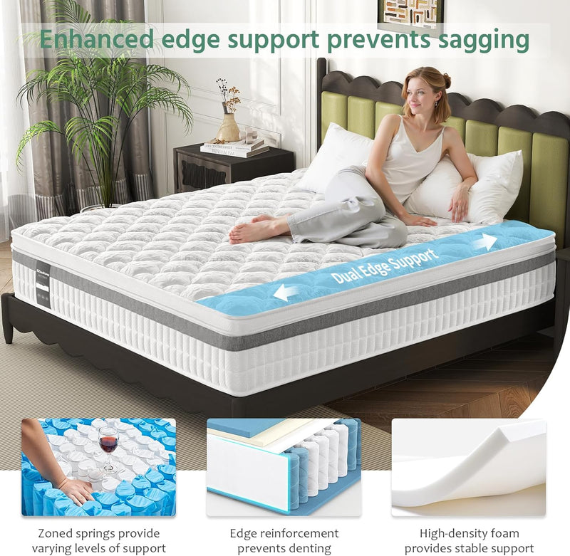 Mattress 11 in Hybrid Pocket Sprung Cooling
