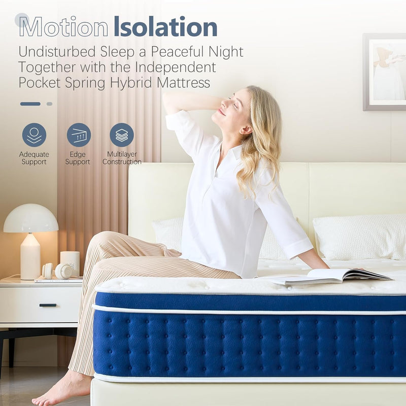 Mattress Innerspring Hybrid with Breathable Foam