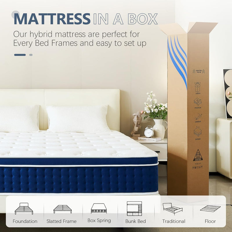 Mattress Innerspring Hybrid with Breathable Foam