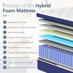 Mattress Innerspring Hybrid with Breathable Foam