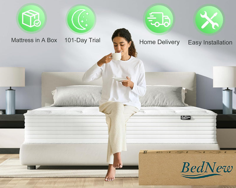 Mattress Innerspring Hybrid with Breathable Foam