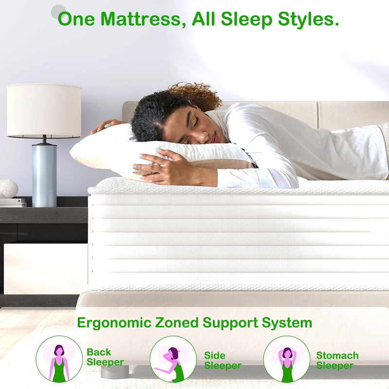 Mattress Innerspring Hybrid with Breathable Foam