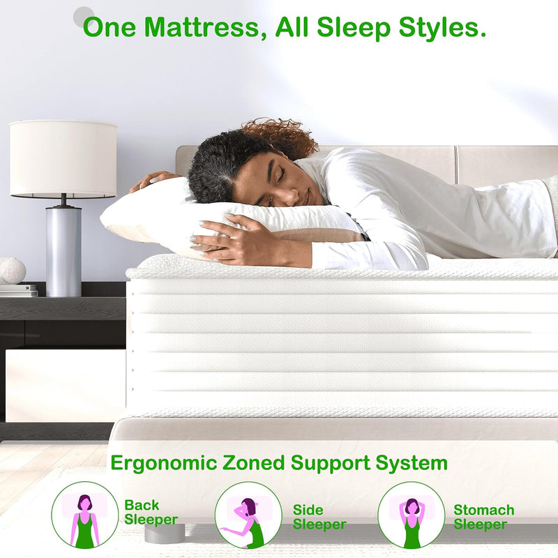 Mattress Innerspring Hybrid with Breathable Foam