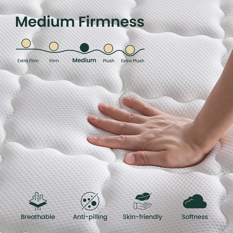 Mattress 12 Inch Hybrid Pocket Sprung 9-Zone Support