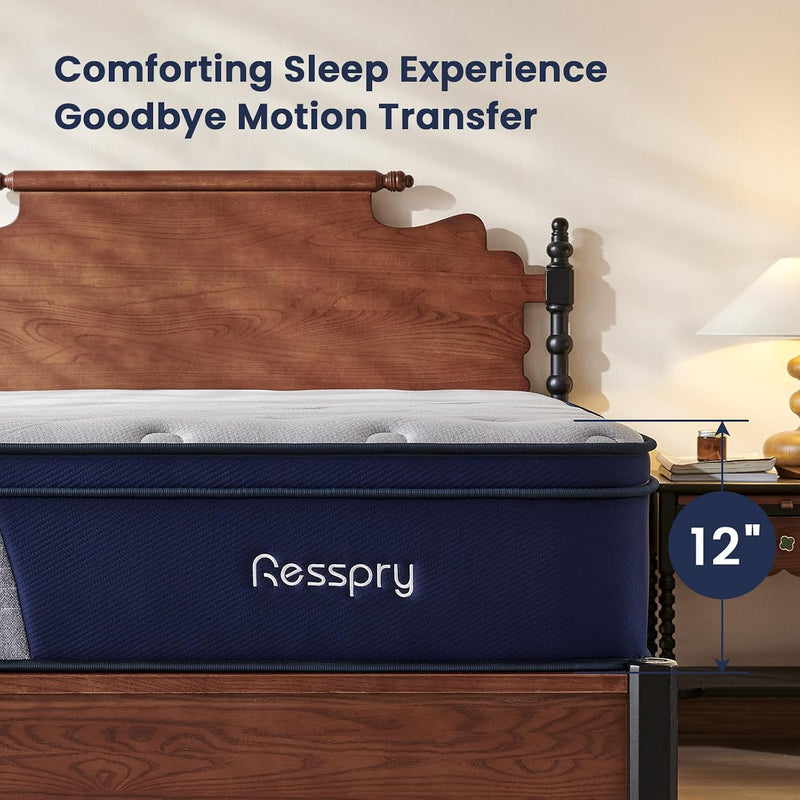 Mattress 12 Inch Memory Foam Hybrid for Cool