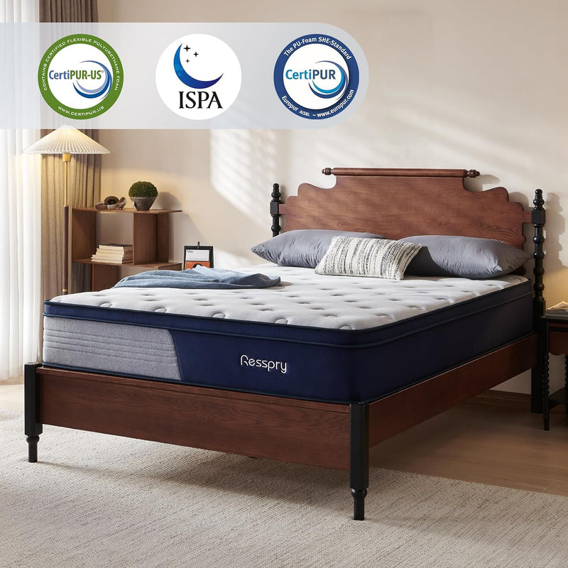 Mattress 12 Inch Memory Foam Hybrid for Cool