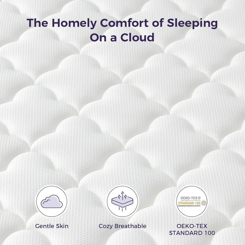 Mattress 12 Inch Memory Foam Sprung Hybrid 9-Zone
