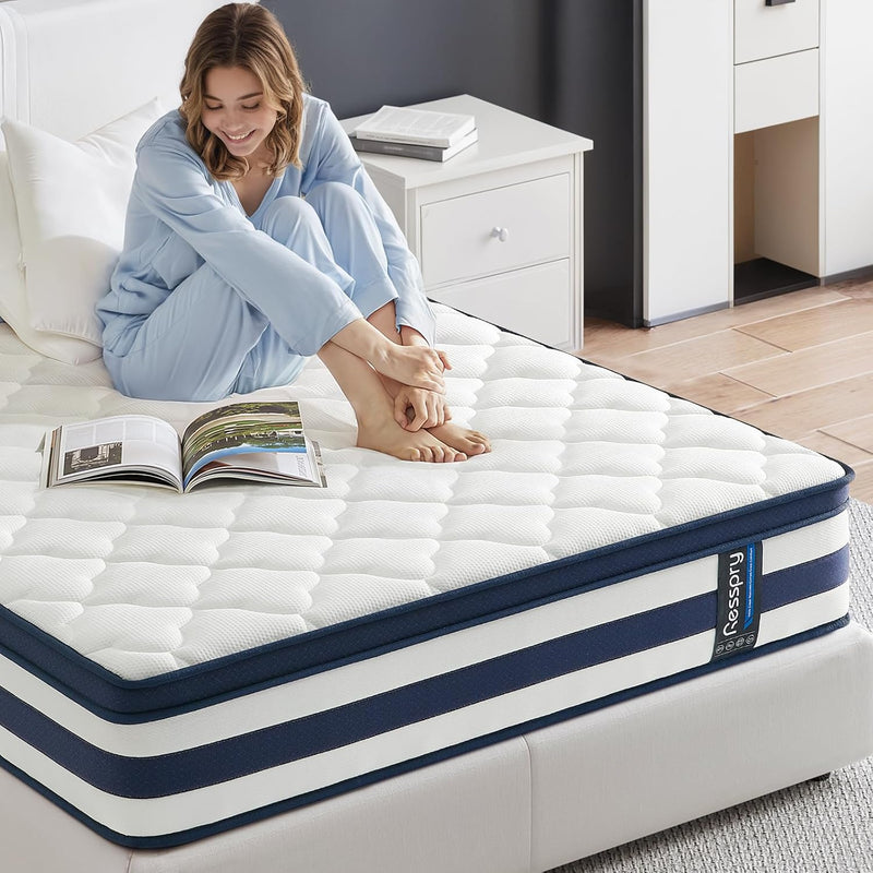 Mattress 12 Inch Memory Foam Sprung Hybrid 9-Zone