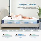 Mattress 12 Inch Memory Foam Sprung Sleep Cool