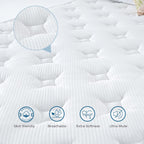 Mattress 12 Inch Memory Foam Sprung Sleep Cool