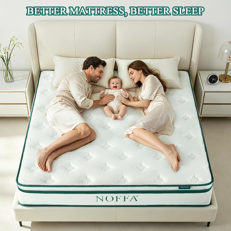 Mattress 12" -Size Hybrid Mattresses 7 Zone Orthopaedic