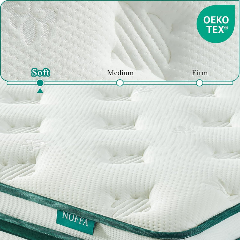 Mattress 12" -Size Hybrid Mattresses 7 Zone Orthopaedic