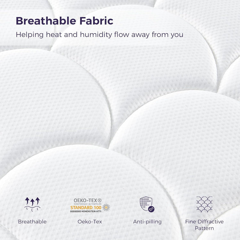 Mattress 12inch Hybrid for Pressure Relief Breathable Foam