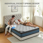 Mattress 135x190x28CM Hybrid Pocket Sprung Med Firm