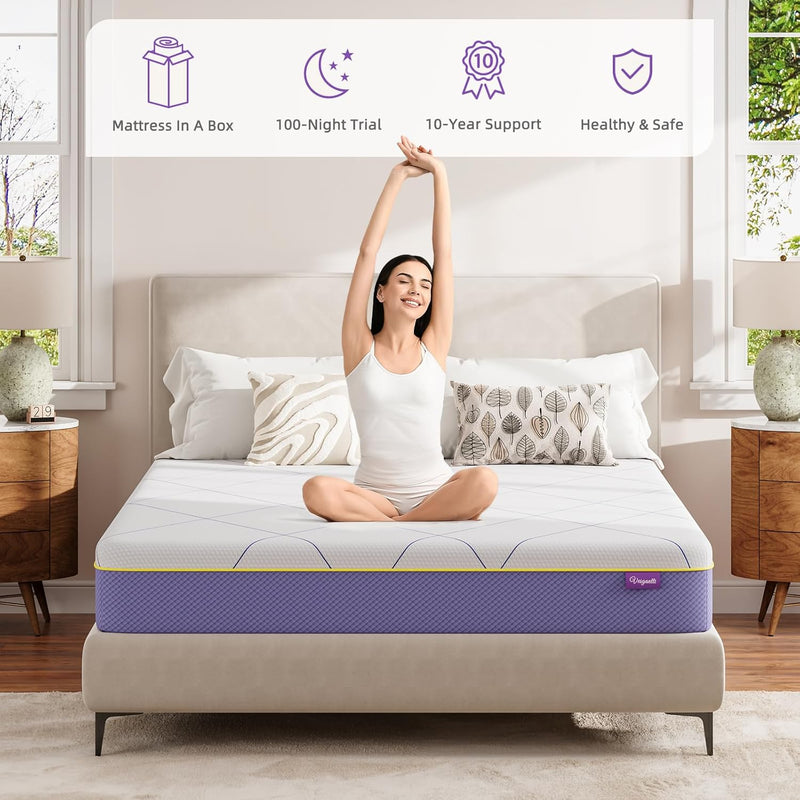 Mattress 20CM Gel Memory Foam with Certipur-Us Certified