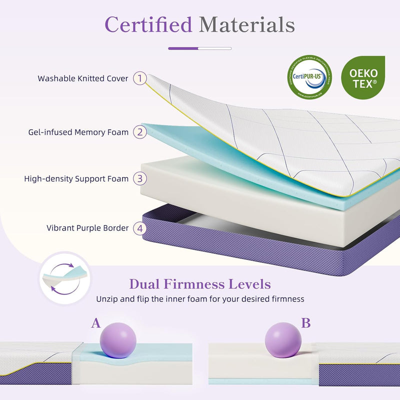 Mattress 20CM Gel Memory Foam with Certipur-Us Certified